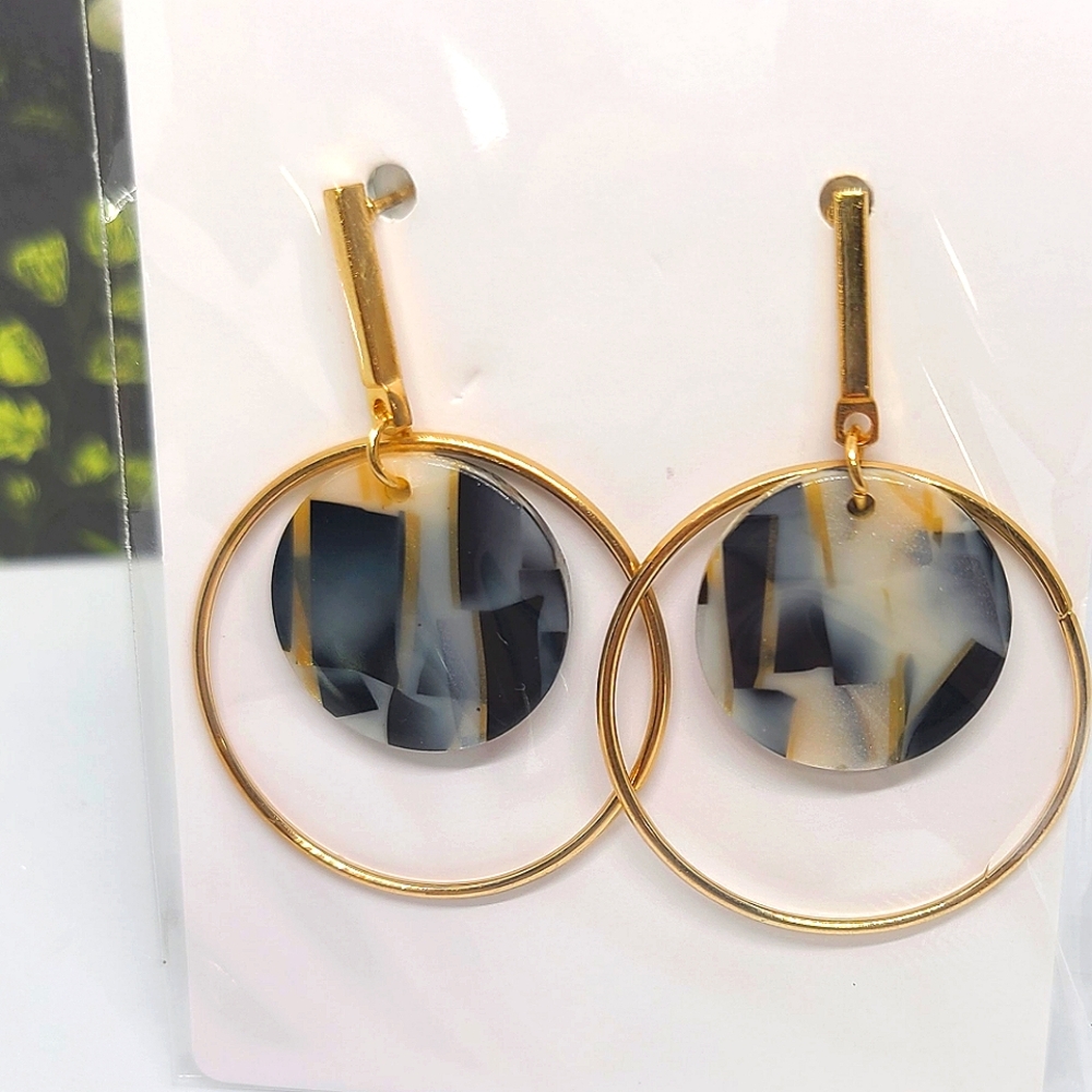 🆕️ Acrylic Disc Earrings A1
